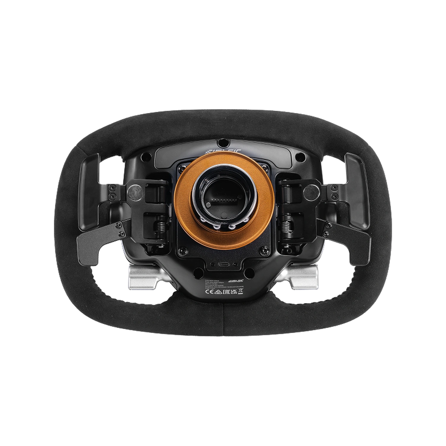 Simagic Aston Martin Valkyrie rear view of paddle shifters
